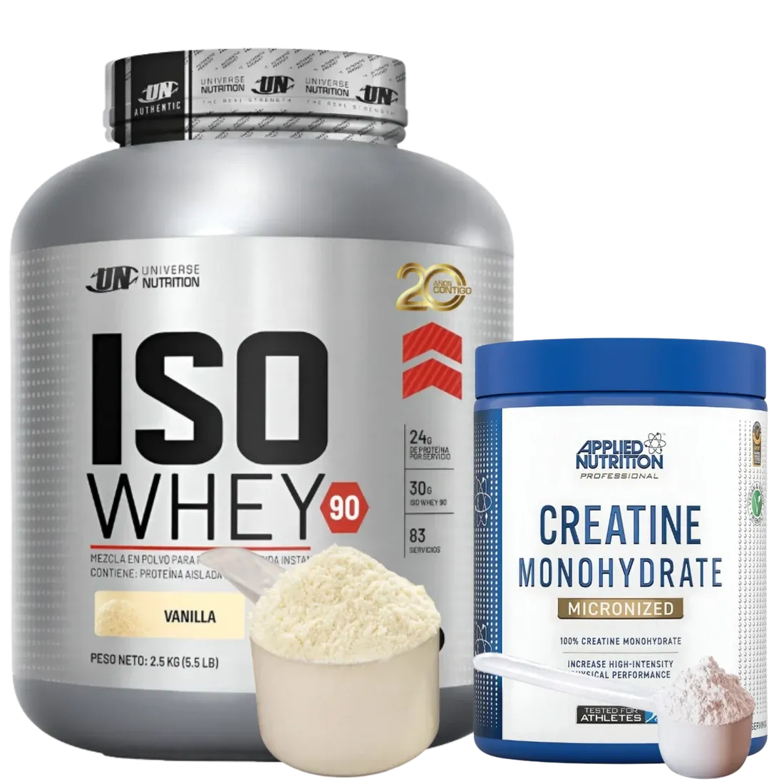 ISO Whey Vainilla, 1 scoop + creatina